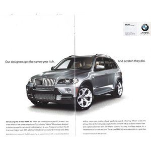 BMW X5 4.8i 2007 Car Auto 2000s Vintage Print Ad 2 PAGE 10 inch
